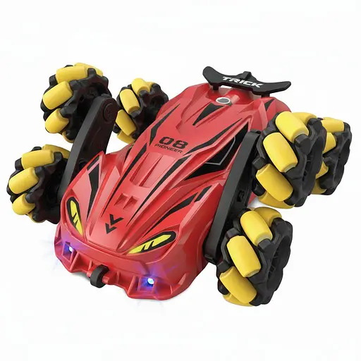 Радиоуправляемая трюковая машина JD 155-14 A-03, парогенератор, подсветка, музыка, аккумулятор 3.7V, пульт 2.4GHz, красная