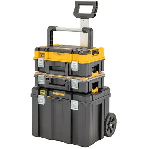 Комплект ящиков TSTAK 2.0 DeWalt ящик + органайзер + ящик-тележка (DWST83411-1) - фото 1