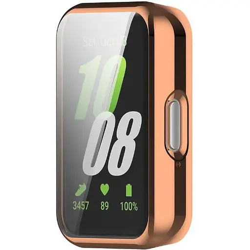 Чехол-накладка DK для Samsung Galaxy Fit3 (R390) Silicone Face Case (rose gold) - фото 3