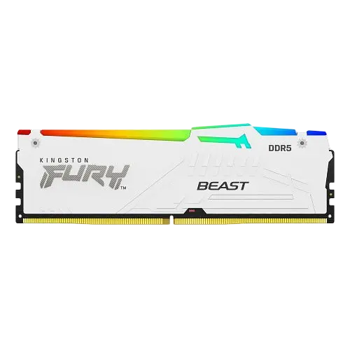Оперативная память Kingston Fury 16GB DDR5 5600MHz Beast White RGB (ex.HyperX) (KF556C40BWA-16)