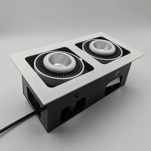 Встраиваемый светильник Skarlat RGL7115-2 2x12W WH+BK 3000K - фото 4