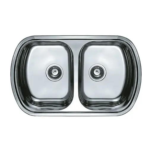 Кухонная мойка Haiba 80x49 Double polish HB0573, Polish - фото 1