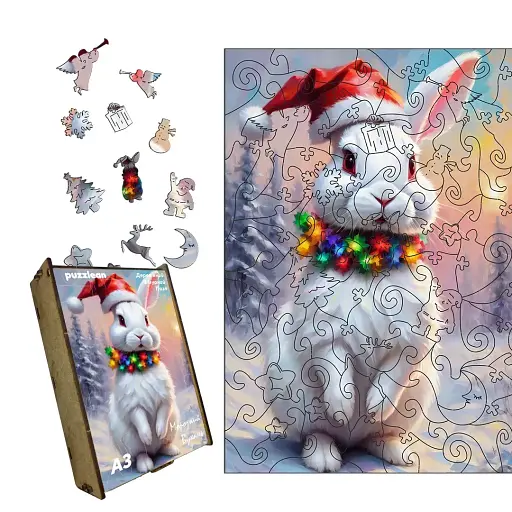 Пазл дерев'яний Морозний Вухань, А5, Картонна коробка 35 елементів - фото 3