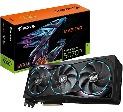 Видеокарта Gigabyte RTX 5070 Ti 16GB AORUS MASTER (GV-N507TAORUS M-16GD) (GDDR7, 256 bit, PCI-E v5.0 x16) - фото 10