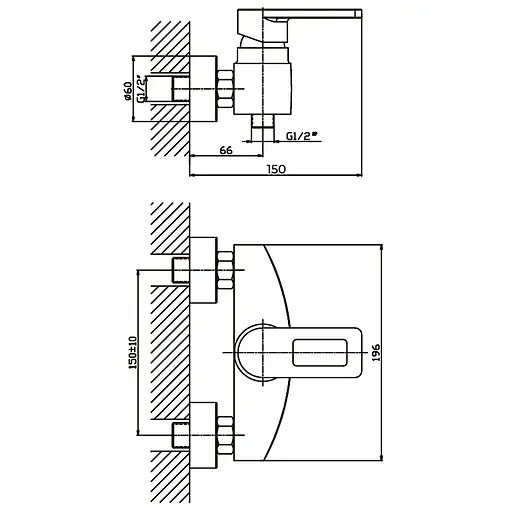 Змішувач для душу Haiba Gudini 003 HB0147 Хром - фото 2