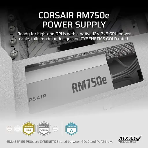 Блок живлення Corsair RM750e 750W (CP-9020292-EU) - фото 4