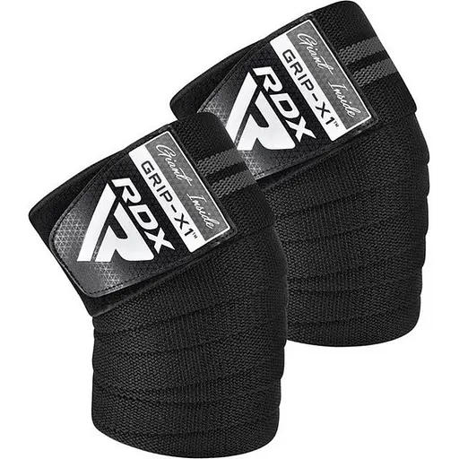 Бинти на коліна KR11 GYM Knee Wrap RDX Inc Limited WAH-KR11BG, Black/Grey - фото 1