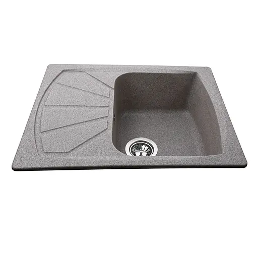 Гранітна мийка Globus Lux Tana мокко 650x500мм 000023500, Сірий - фото 2