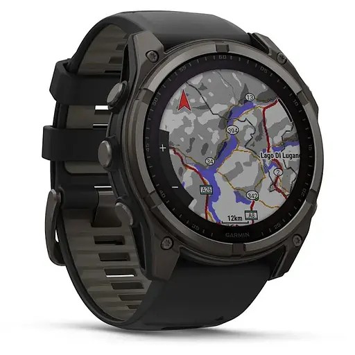 Смарт-часы Garmin Fenix 8 51 мм Solar Сапфир Графит/Титан Карбоновый DLC с силиконовым ремешком QuickFit 26 мм - фото 2