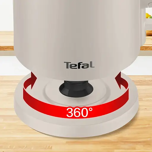 Tefal Электрочайник Thermo Protect, 1.5л, пластик, нержавеющая сталь, бежевый - фото 9