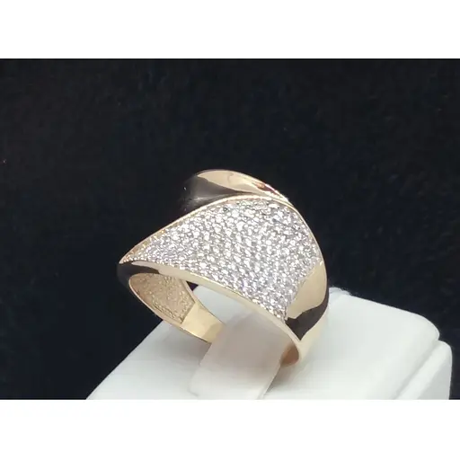 Золоте кільце Столична Ювелірна Фабрика з фіанітами. 140499 20 - фото 2