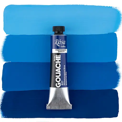 Фарба гуашева Блакитна ФЦ (827) туба 20 мл Rosa Gallery - фото 2