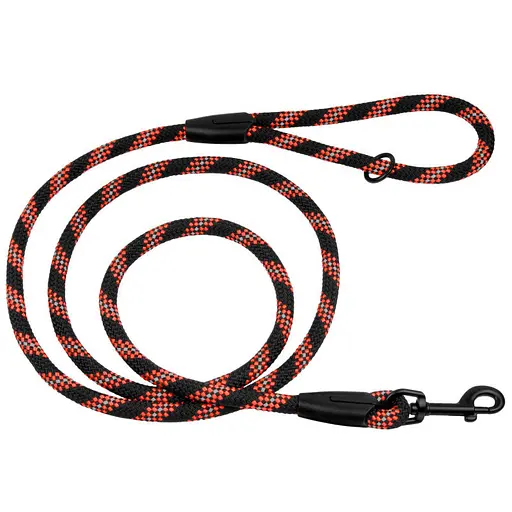 Поводок для собак Barksi Active 183х1.2 см черно-оранжевый - фото 1