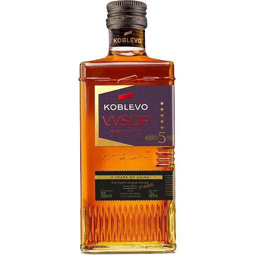 Бренди Koblevo, 5 звезд, 40%, 0,25 л - фото 1
