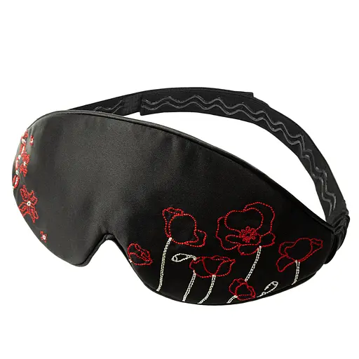 Маска для сна шелк Чумацький Шлях 3.1 с вышитым украинским орнаментом в Подарочной упаковке Черная (1200-02) - фото 2