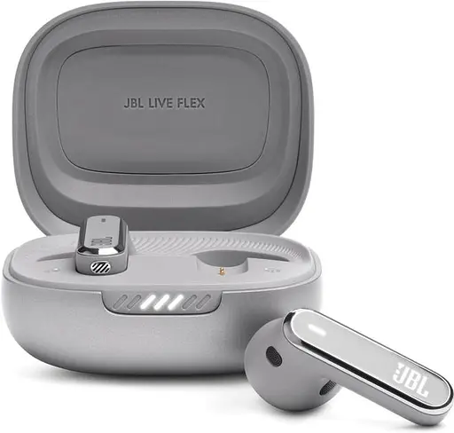 Навушники JBL TWS Live Flex Silver (JBLLIVEFLEXSVR) - фото 1