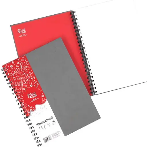 Блокнот на спирали A4 Rosa Studio (21х29.7см) 100г/м2 80л серый - фото 2
