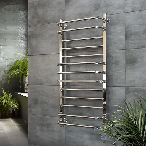 Электрический полотенцесушитель Navin Грандис 480x1000 правостороннее с теном Sigma 300W 12-228053-3680, Хром, Правое, Электронный - фото 2