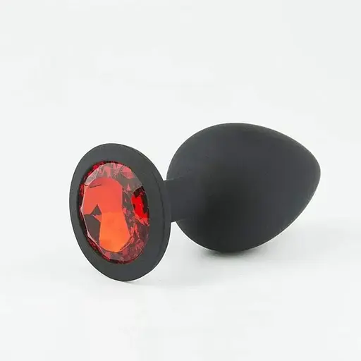 Силіконова пробка анальна з кристалом S - фото 2