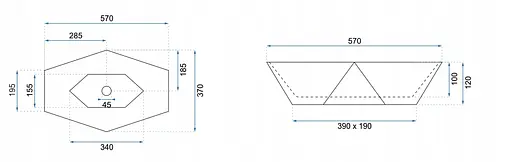 Умивальник Rea Vegas rose gold edge накладний REA-U5605, Білий - фото 6