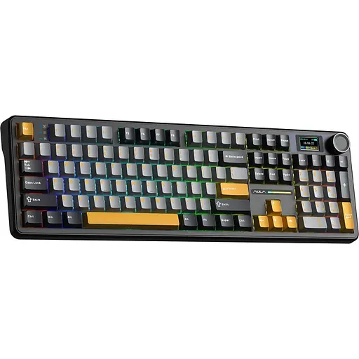 Клавіатура Aula F108 Pro Wireless Gasket Keyboard Reaper Switch 2.4G/BT EN/UA Black (6978080501295) - фото 2