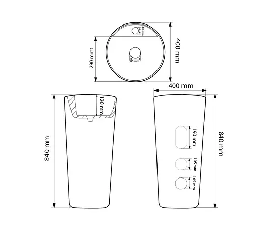 Умивальник підлоговий VBI Asola white VBI-019019, Білий - фото 3
