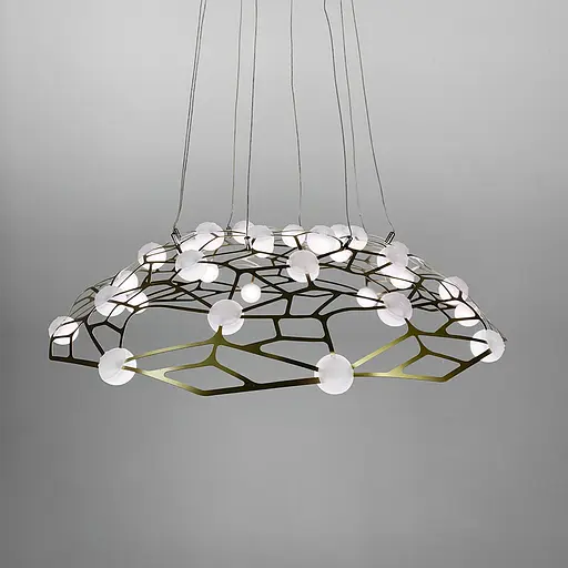 Підвісна LED люстра Sunnysky у золотому корпусі Line.F TG 01D60 - фото 8