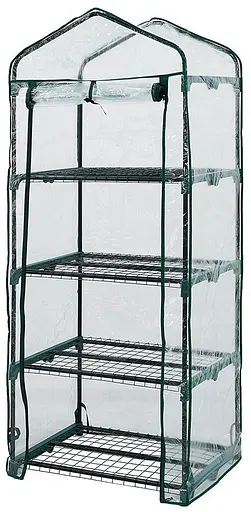 Парник складаний Neo Tools 160х69х49, 4 полиці, ПВХ плівка, прозорий - фото 1