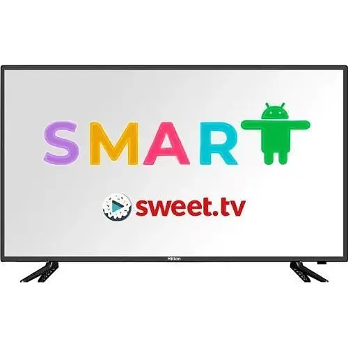 Телевiзор 42" Hilton 42SF1 LED, Full HD, 1920х1080, 60 Гц, Smart TV, Android 13.0, DVB-T2/С, 3xHDMI, 2xUSB, VESA 200x100 - фото 1