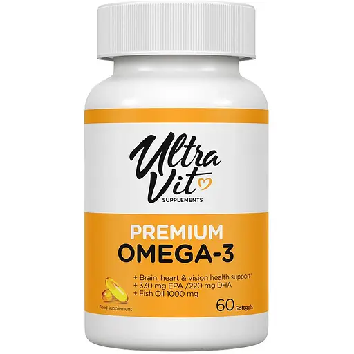Омега-3 VPLab UltraVit Premium 60 мягких капсул