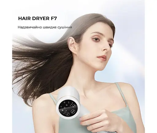 Фен Xiaomi Jimmy F7 с сенсорным экраном белый - фото 4