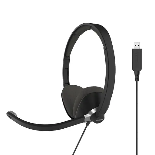 Компьютерная стереогарнитура On-Ear CS300, USB, Uni Mic, 2,4 м, черная Koss teh0013144 - фото 2