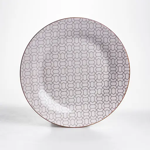 Столовий сервіз золотий на 6 персон 24 предмети набір порцелянових тарілок для сервірування столу сервіз тарілок Коричневий Yiwu HP-HK-A9 - фото 5