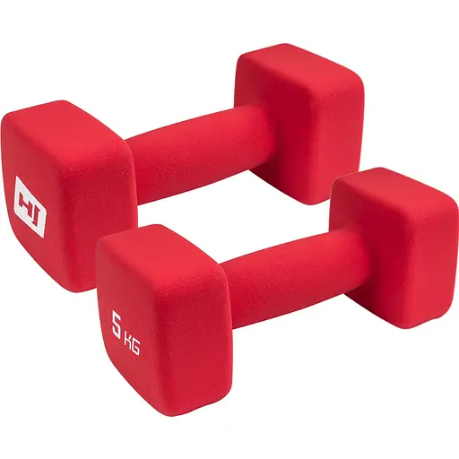 Гантели для фитнеса Hop-Sport неопреновые квадратные HS-V050DS 2х5кг - фото 2