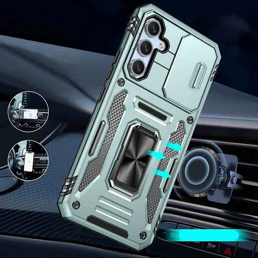 Чохол Epik ударостійкий Camshield Army Ring для Samsung Galaxy A35/A55 Зелений/Light Green - фото 2