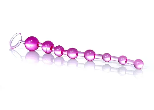 Анальний ланцюжок Boss Jelly Anal Beads 26х2.8 см (рожевий)