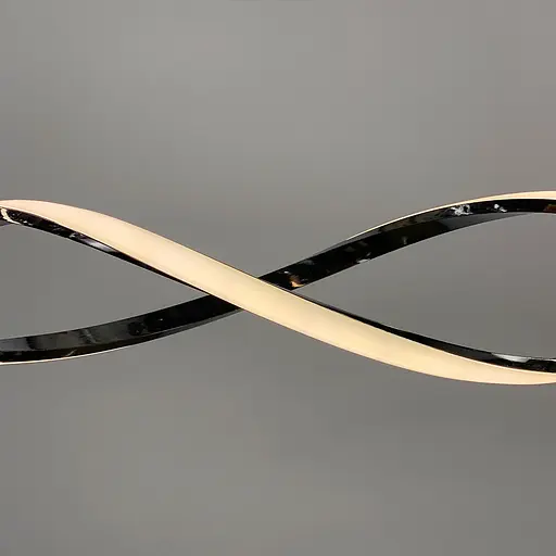 Видовжена люстра Gemo Led у срібному каркасі 120 см Line.F H 18L-1200 CH - фото 5