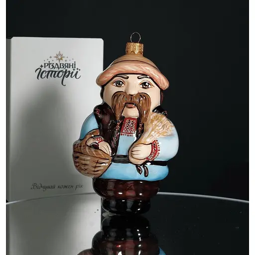 Ялинкова прикраса Різдвяні історії Кум новий скло (4820001248784) - фото 3