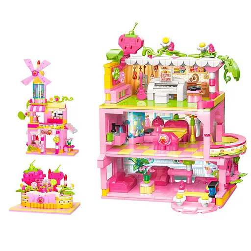 Детский конструктор "Домик 3 в 1" Qman 42111, 580 деталей