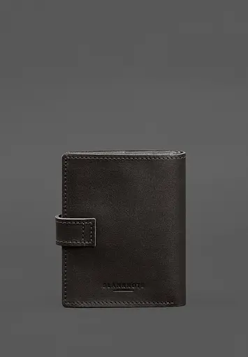 Кожаная обложка-портмоне на паспорт с гербом Украины 25.1 темно-коричневая - фото 7