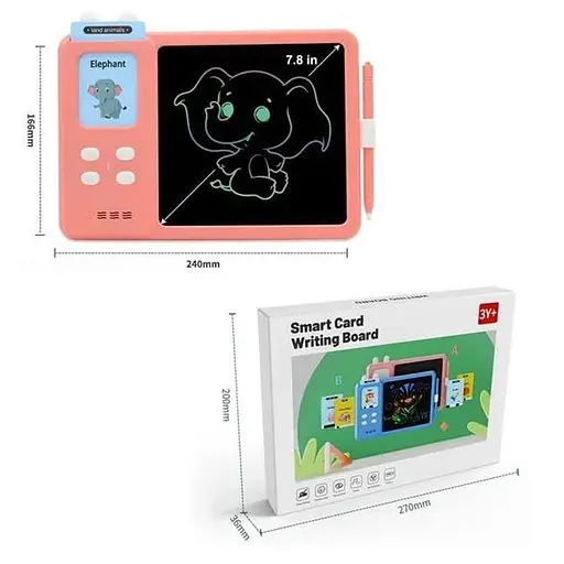 Планшет для рисования с обучающими картами S5 Pink - фото 5