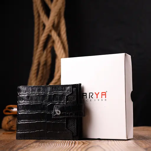 Мужской кожаный кошелек KARYA 12.5х10х1 см acs0023948 - фото 10