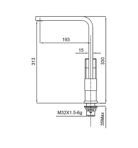Змішувач для кухні Koer KB-70010-01 (KR3488) - фото 2