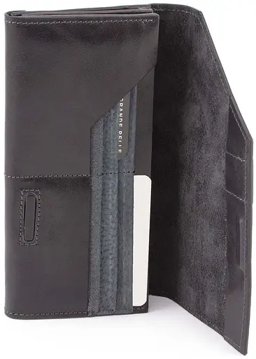 Кожаный мужской кошелек Grande Pelle 20х10х3 см acs0027516 - фото 2