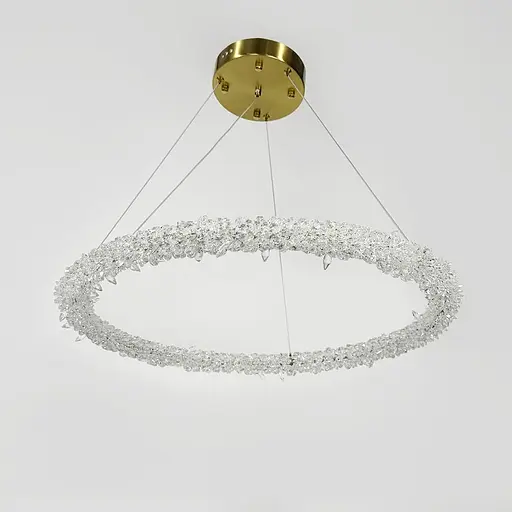 Невероятная хрустальная подвесная латунная люстра Ø 60 см | Ст. MD9105R-600 AB | Line F - фото 2