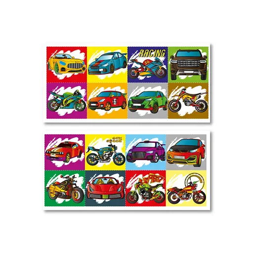 Детская раскраска "Авто-Мото" Апельсин РМ-68-05, 16 наклеек - фото 3