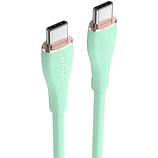 Кабель Vention USB 2.0 C Male to C Male 5A Cable 1 м зеленый Silicone Type (TAWGF)