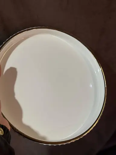 Керамическое блюдо 1573B для сервировки с декоративной подставкой 25 см - фото 5