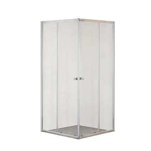 Душевая кабина без поддона Mixxus Cubic SC01-90x90x185-TR хром прозрачное стекло 4 мм MI6906, Универсальная, прозрачная, хром - фото 1