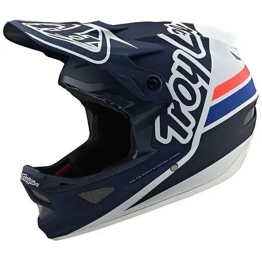 Велошолом Troy Lee Designs D3 Fiberlite Silhoette Navy/White S (1106-198757002)